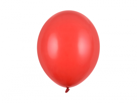 Petrecere Constructii - Set 50 Baloane Rosu Pastel - 30 cm