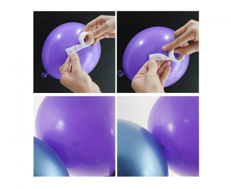 Buline transparente dublu adezive pentru baloane - 100 buc [1]