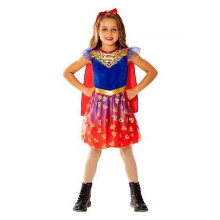 Petrecere Supereroi - Costum Supergirl Deluxe, 7-8 ani