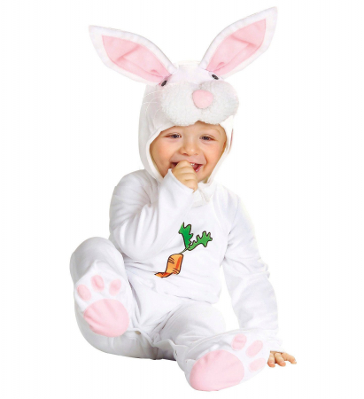 Paste - Costum Bebe Iepuras Alb
