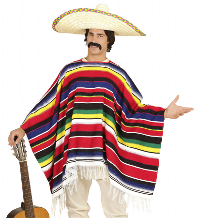 Costume Carnaval barbati - Costum Mexican Poncho Autentic