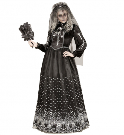 Costume Carnaval Adulti - Costum Mireasa Schelet Adult