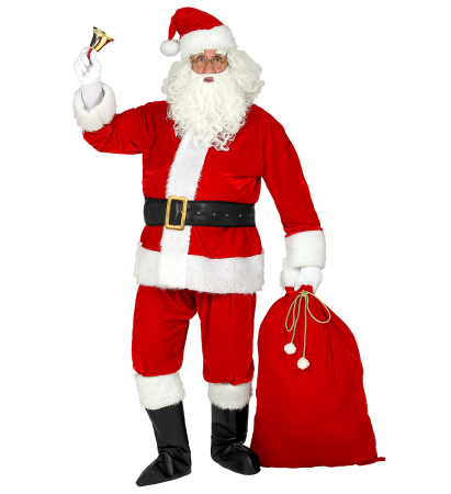 Costume Carnaval - Costum Mos Craciun Profesional 8 Piese