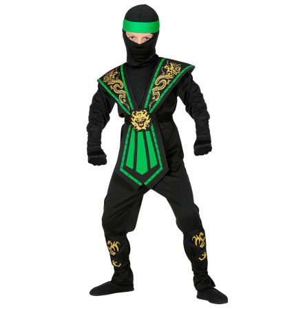 Halloween - Costum Ninja Copii Kombat Verde