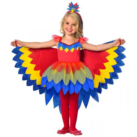 Costume Carnaval fete - Costum Papagal, 5-6 ani