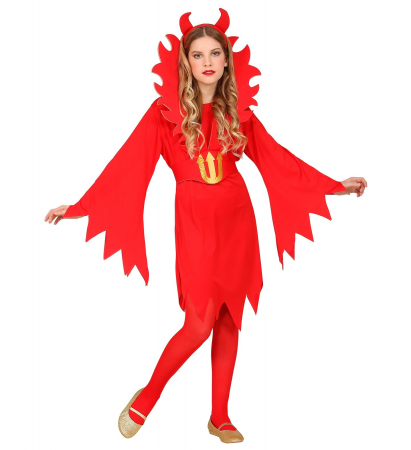 Costum Rosu Diavolita Copii Halloween [1]