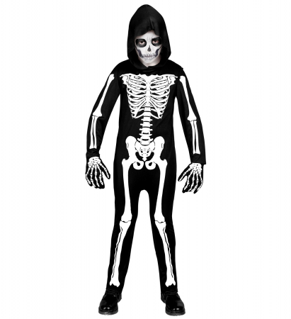 Costume Carnaval Copii - Costum Schelet Alb UV Copii