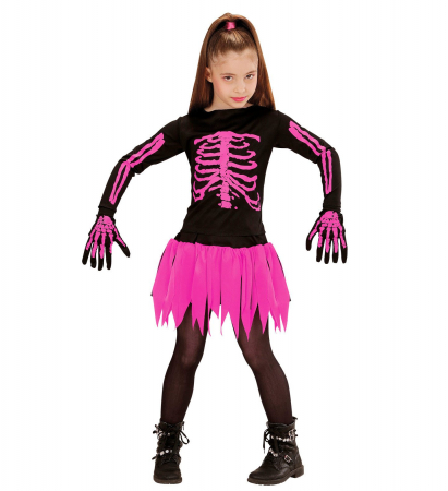 Costume Carnaval Copii - Costum Schelet Balerina Roz