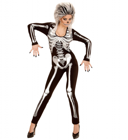 Costume Carnaval Adulti - Costum Schelet Negru Femei