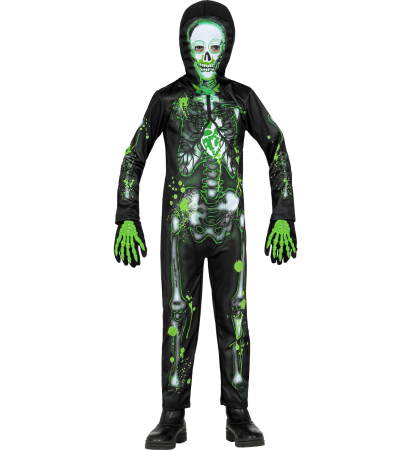 Costume Carnaval Copii - Costum Schelet Toxic Verde Copii