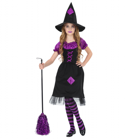 Halloween - Costum Vrajitoare Mov Copii