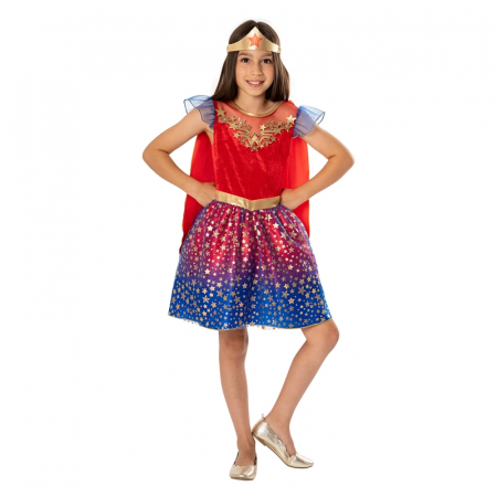 Petrecere Supereroi - Costum Wonder Woman Deluxe, 9-10 ani