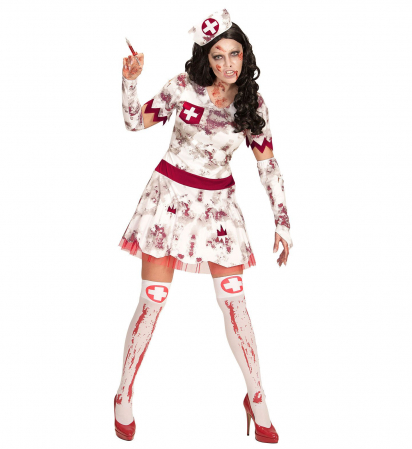 Costume Carnaval Adulti - Costum Zombie Asistenta Halloween