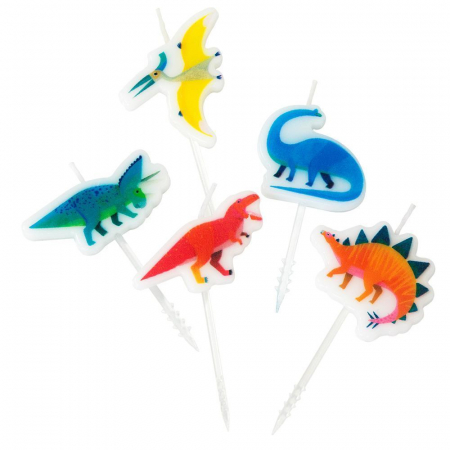 Petrecere Dinozauri - Set 5 Lumanari Party Dinosaur