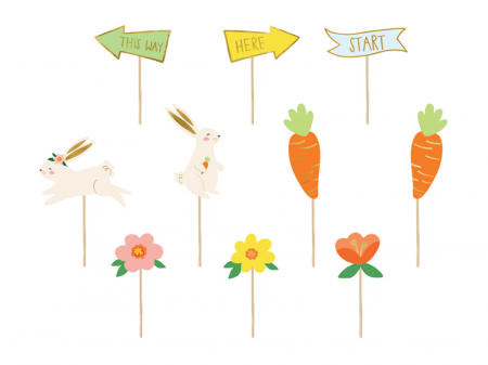 Paste - Set 10 Toppere pentru Egg Hunt