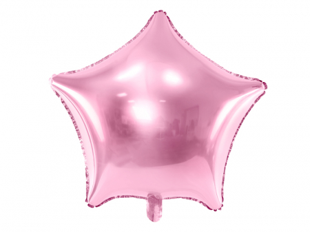 Balon Folie Stea, Roz - 48 cm