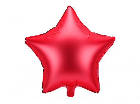 Valentine's Day - Balon Folie Stea, Satinat, Rosu - 48 cm