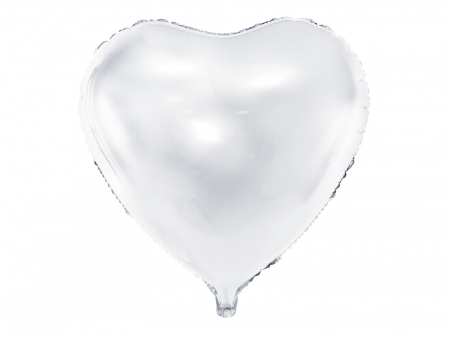 Balon Folie Inima Alba - 45 cm [0]