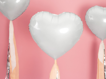 Balon Folie Inima Alba - 45 cm [2]