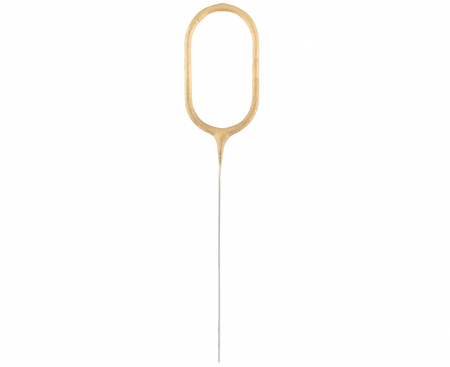 Lumanare Scanteietoare Cifra 0, Auriu, 17 cm [0]