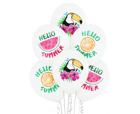 Buchete Baloane - Set 6 Baloane Hello Summer - 30 cm