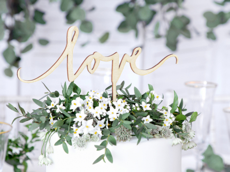 Decoratiune Prajitura Lemn Love [1]