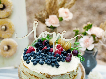 Decoratiune Prajitura Lemn Love [2]