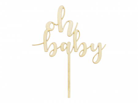 Decoratiune Prajitura Lemn Oh Baby [0]