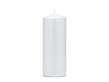 Botez - Lumanare Pillar, alb mat, 15 cm