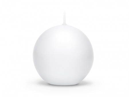 Botez - Lumanare Sfera, alb, 6 cm