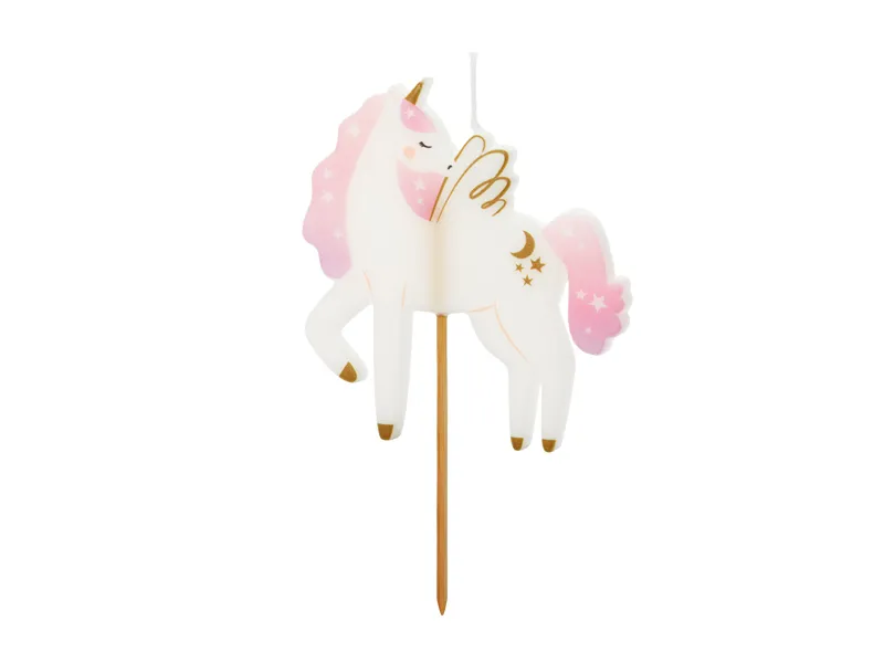 Petreceri Fete - Lumanare Unicorn, 9 cm