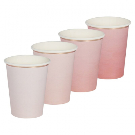 Set 8 Pahare Roz Ombre Mix, 266 ml [0]