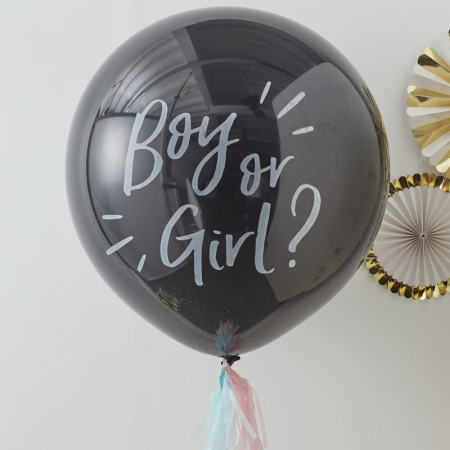Balon cu Confetti Gender Reveal Boy or Girl, 90 cm [2]