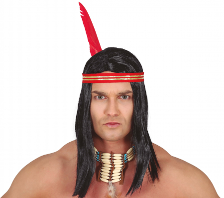 Peruci - Peruca Indian cu pana