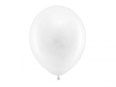 Set 10 Baloane Alb Pastel - 30 cm [0]