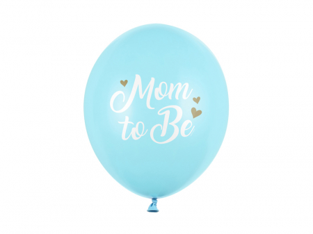 Set 6 Baloane Albastre Mom to be - 30 cm [0]