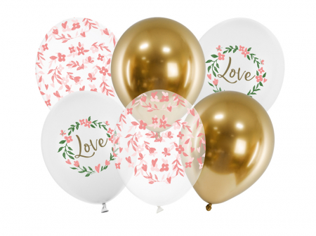 Set 6 Baloane Love, mix - 30 cm [0]