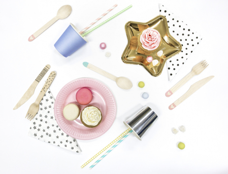 Set 18 Tacamuri Lemn, Negru - 16 cm [2]