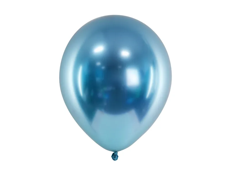 Set 10 Baloane Latex Albastru Glossy, 30 cm [0]