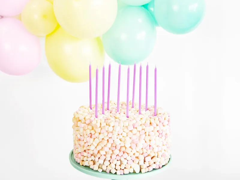 Set 12 Lumanari Mov, 12.5 cm [1]