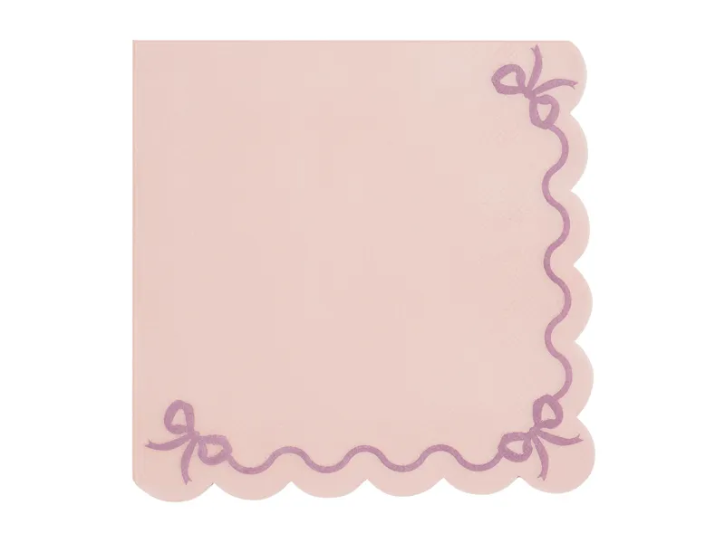 Articole Petrecere - Set 12 Servetele Dantelate Roz