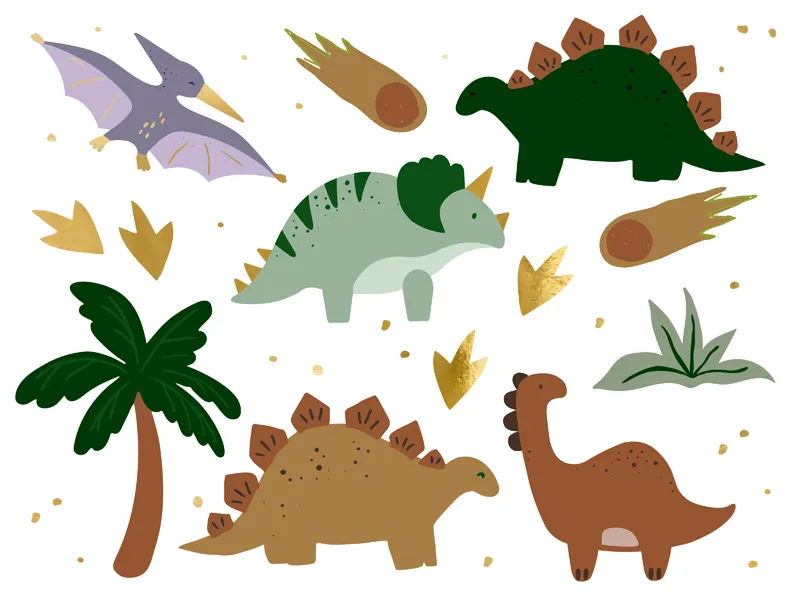 Petrecere Dinozauri - Set 13 Tatuaje Temporare Dinozauri