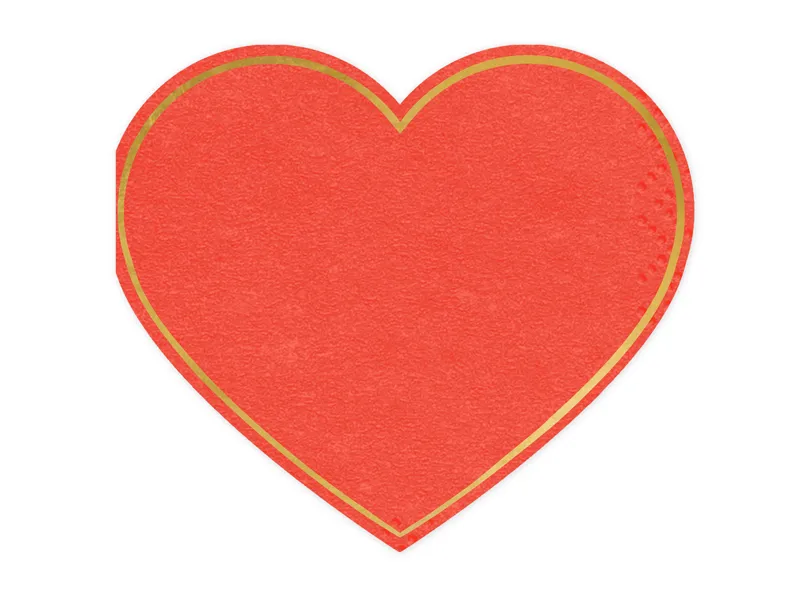 Valentine's Day - Set 20 Servetele Inima Rosie