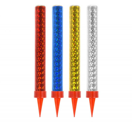 Paste - Set 4 Artificii Tort Multicolor Holografic- 12 cm