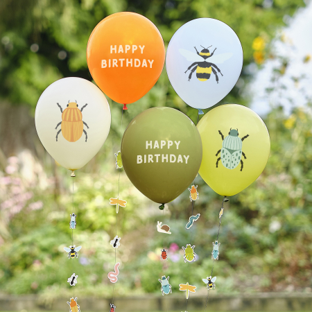 Set 5 Baloane Happy Birthday Insecte, 30 cm [1]