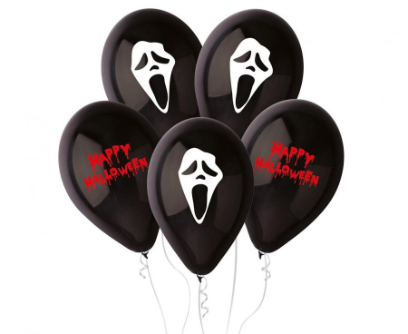 Halloween - Set 5 Baloane Happy Halloween Scream, 30 cm