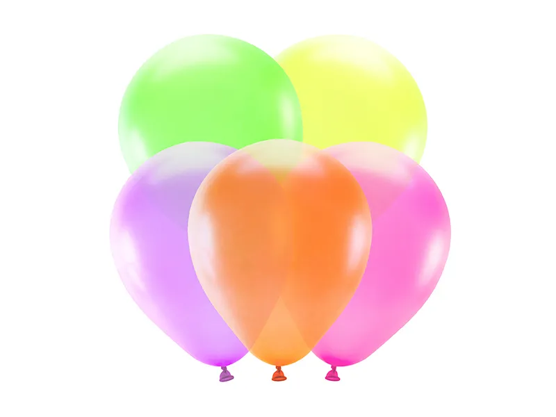 Petrecere Disco - Set 5 Baloane Neon Multicolor - 25 cm