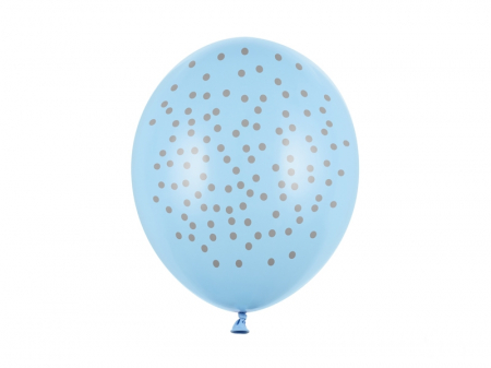 Baloane Latex - Set 6 Baloane Albastre cu buline - 30 cm