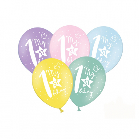 Set 6 Baloane Aniversare 1 an - 30 cm [0]