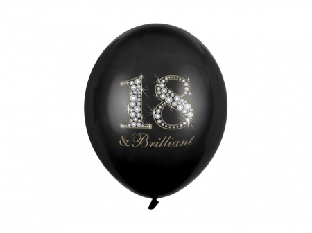Petrecere Majorat - Set 6 Baloane Aniversare 18 Ani - 30 cm